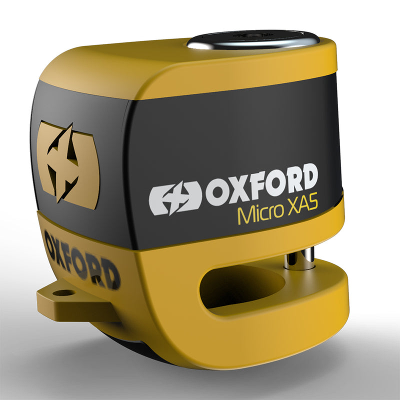 OXFORD Micro XA5 Alarm Disc Lock - Yellow & Black - Main