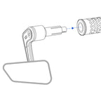 OXFORD Horizon Bar End Universal Right Mirror - Black (1pc) - Extra