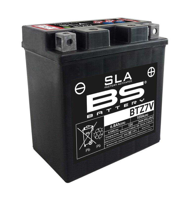 BS BATTERY SLA Battery Maintenance Free Factory Activated - BTZ7V - Extra