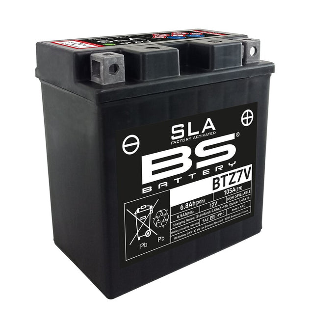 BS BATTERY SLA Battery Maintenance Free Factory Activated - BTZ7V - Extra