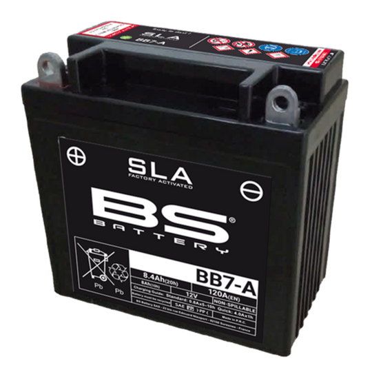 BS BATTERY Battery Conventional with Acid Pack - BB7-A - Main