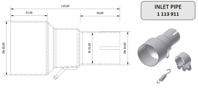 MIVV INLET PIPE 55-32