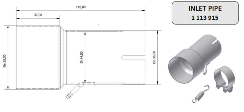 MIVV INLET PIPE 55-44