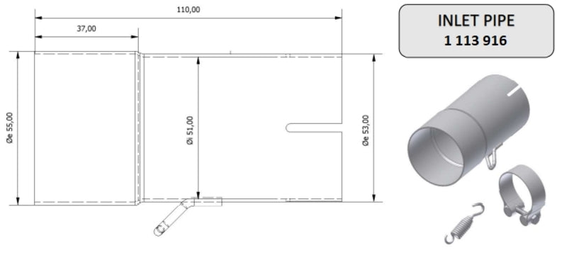 MIVV INLET PIPE 55-51