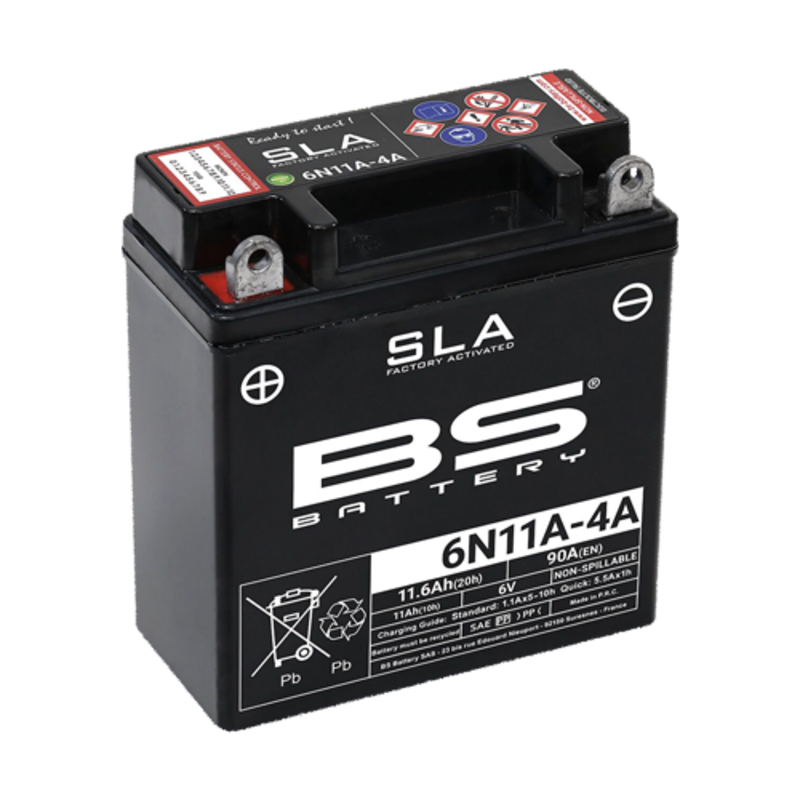 BS BATTERY SLA Battery Maintenance Free Factory Activated - 6N11A-4A - Extra