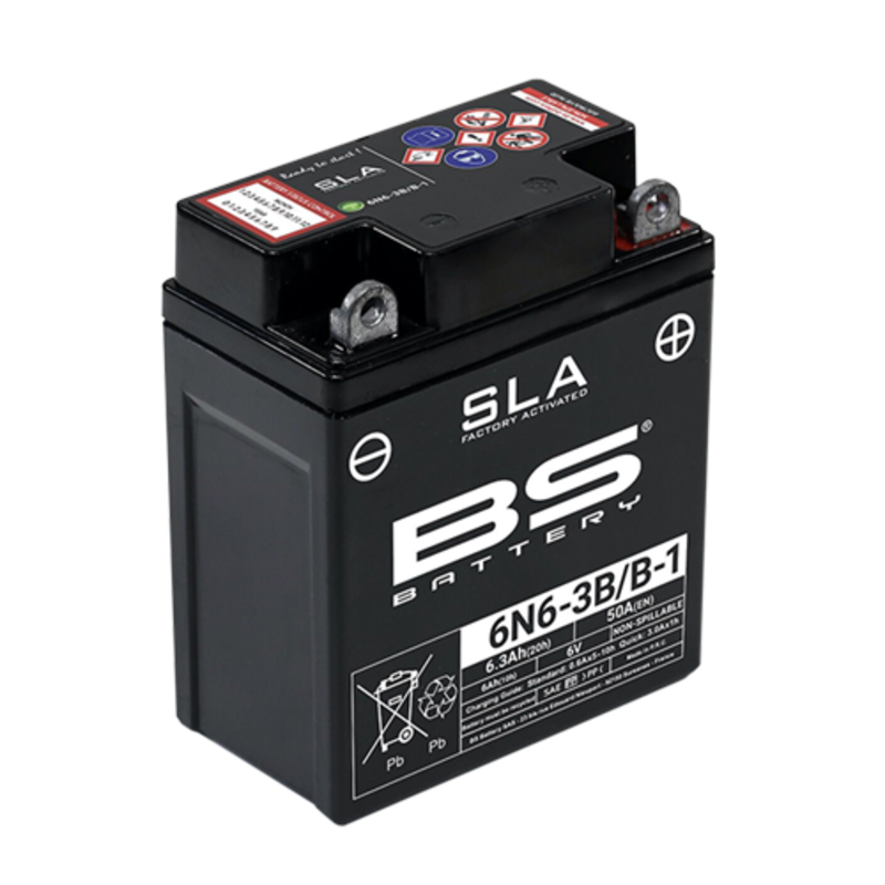 BS BATTERY SLA Battery Maintenance Free Factory Activated - 6N6-3B/B-1 - Main