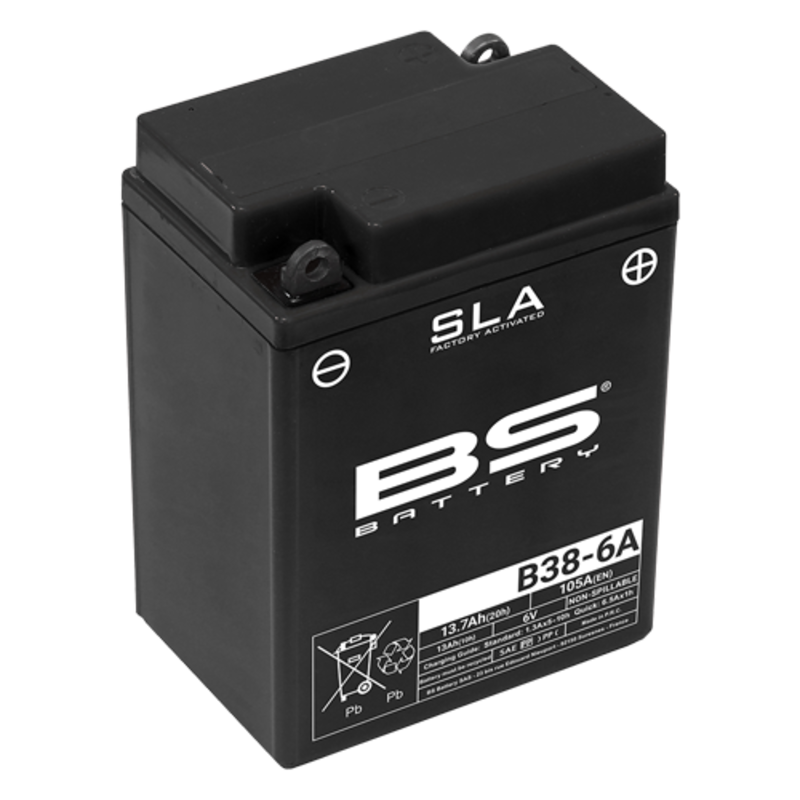 BS BATTERY SLA Battery Maintenance Free Factory Activated - B38-6A - Main