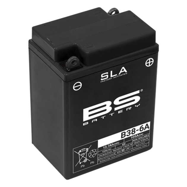BS BATTERY SLA Battery Maintenance Free Factory Activated - B38-6A - Main