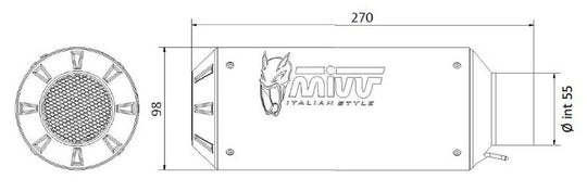 MIVV UNI. SLIP ON MK3, CAR