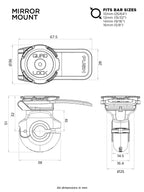 Suport Quad Lock® Scooter/Motorcycle - Mirror Mount