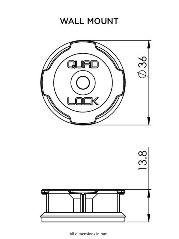 Suport Quad Lock® Adhesive Wall Mount - Twin Pack
