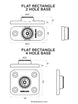 360 Base - Flat Rectangle - 4 Hole