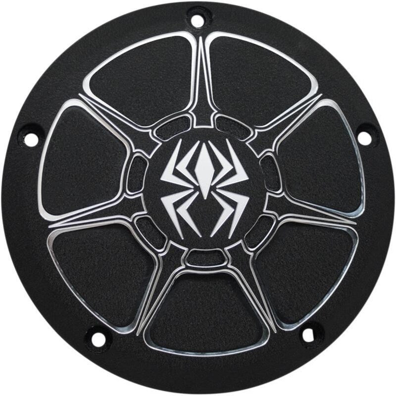 REKLUSE Derby Clutch Cover Aluminium Black Wrinkle - Harley Davidson