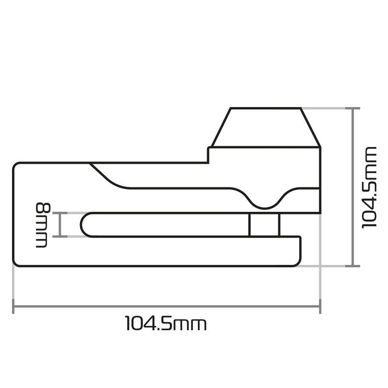 OXFORD Titan Ã¸10mm Pin Disc Lock - Yellow - Extra
