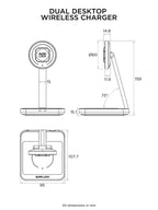 Suport Quad Lock® Dual Desktop Wireless Charger