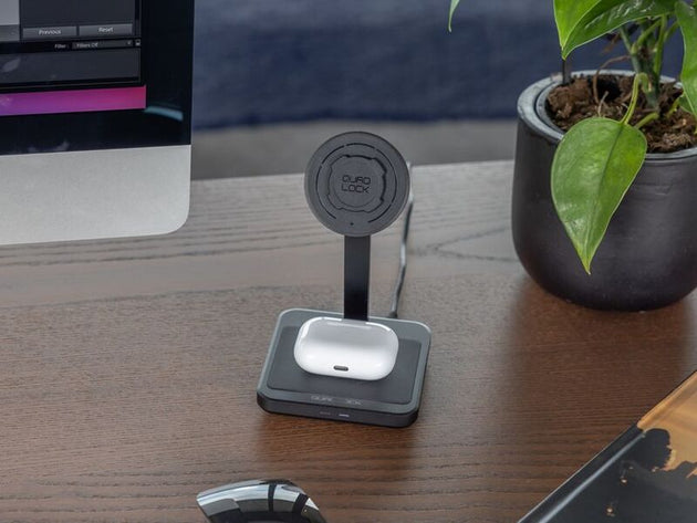 Suport Quad Lock® Dual Desktop Wireless Charger