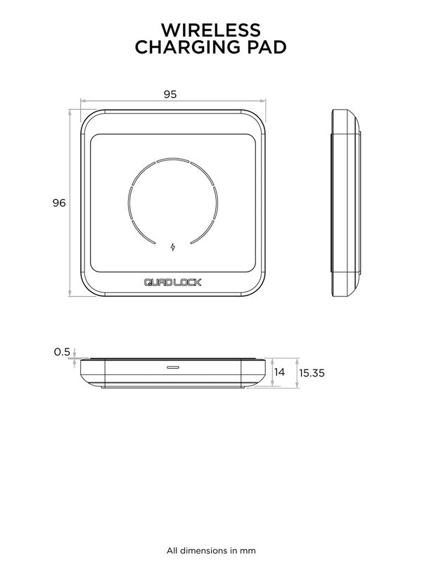 Suport Quad Lock® Wireless Charging Pad