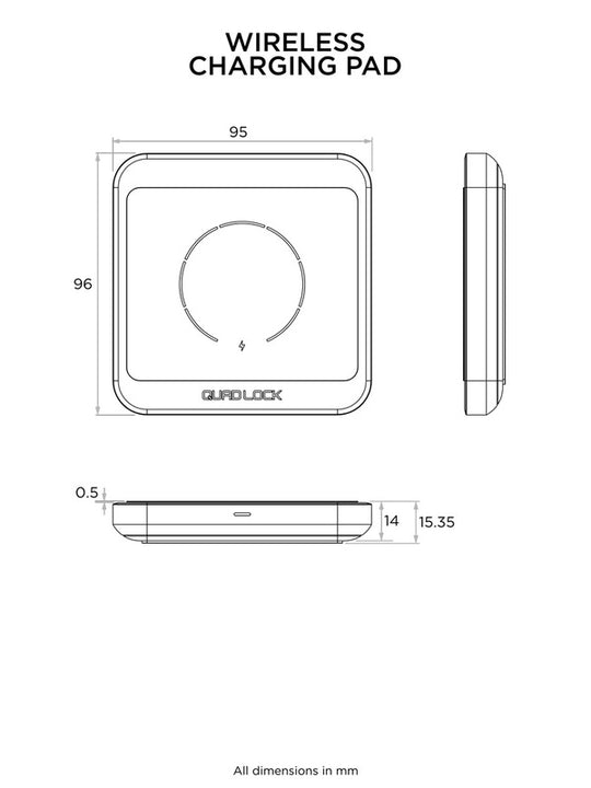 Suport Quad Lock® Wireless Charging Pad