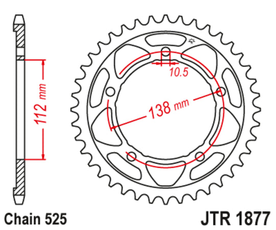 Roata dintata JT SPROCKETS JTR1877.41 