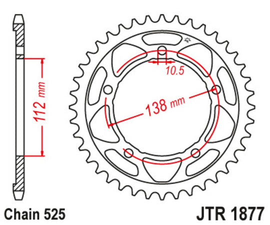 Roata dintata JT SPROCKETS JTR1877.45 