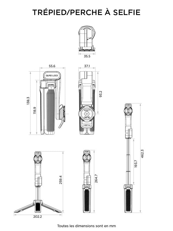 Suport Quad Lock® Tripod/Selfie Stick