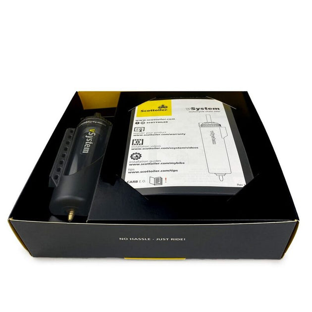 SCOTTOILER vSystem Chain Oiler Universal Edition + Biodegradable Green Lubricant 