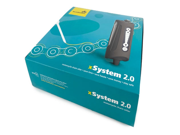 SCOTTOILER xSystem 2.0 Chain Oiler + Biodegradable Green Lubricant