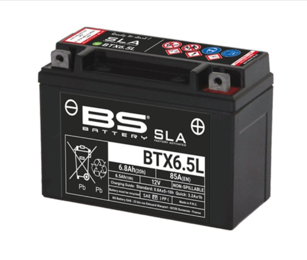 BS BATTERY SLA Battery Maintenance Free Factory Activated - BTX6.5L - Main