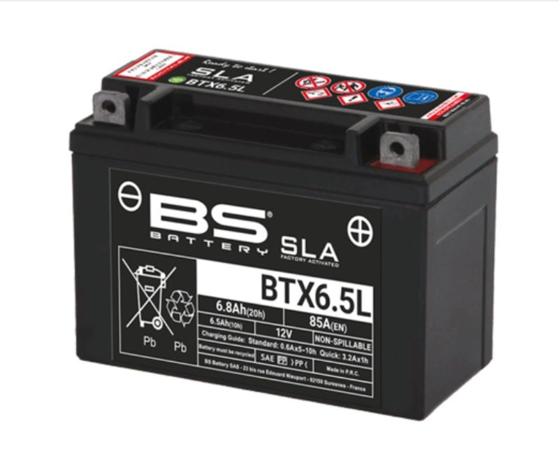 BS BATTERY SLA Battery Maintenance Free Factory Activated - BTX6.5L - Main