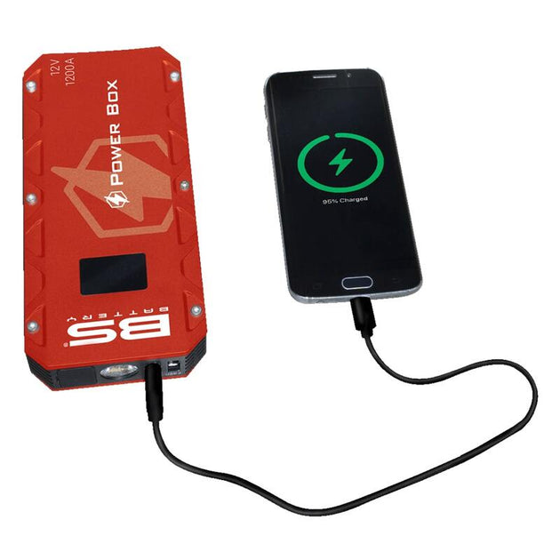 BS BATTERY Power Box PB-02 Battery Jump Starter with USB Charger - Extra