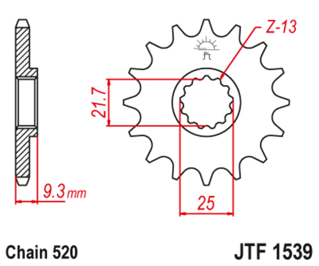Pinion lant JT SPROCKETS JTF1539.14RB 