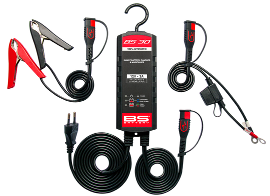 BS BATTERY BS30 Smart Battery Charger - 12V 3A - Extra