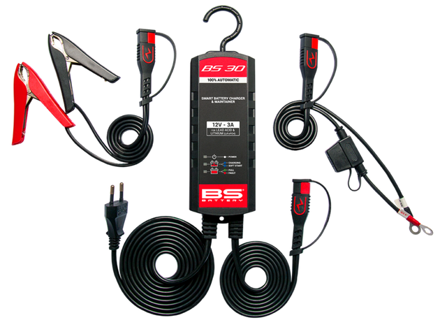BS BATTERY BS30 Smart Battery Charger - 12V 3A - Extra
