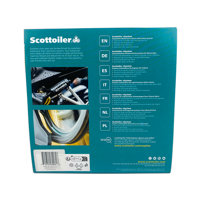 SCOTTOILER Xsystem 3.0 + 250 ml Oil Standard Blue - Extra