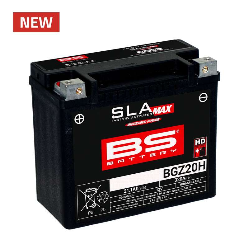 BS BATTERY SLA Max Battery Maintenance Free Factory Activated - BGZ20H - Main