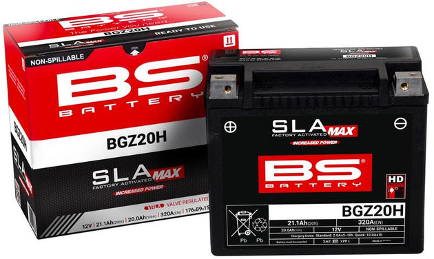 BS BATTERY SLA Max Battery Maintenance Free Factory Activated - BGZ20H - Extra
