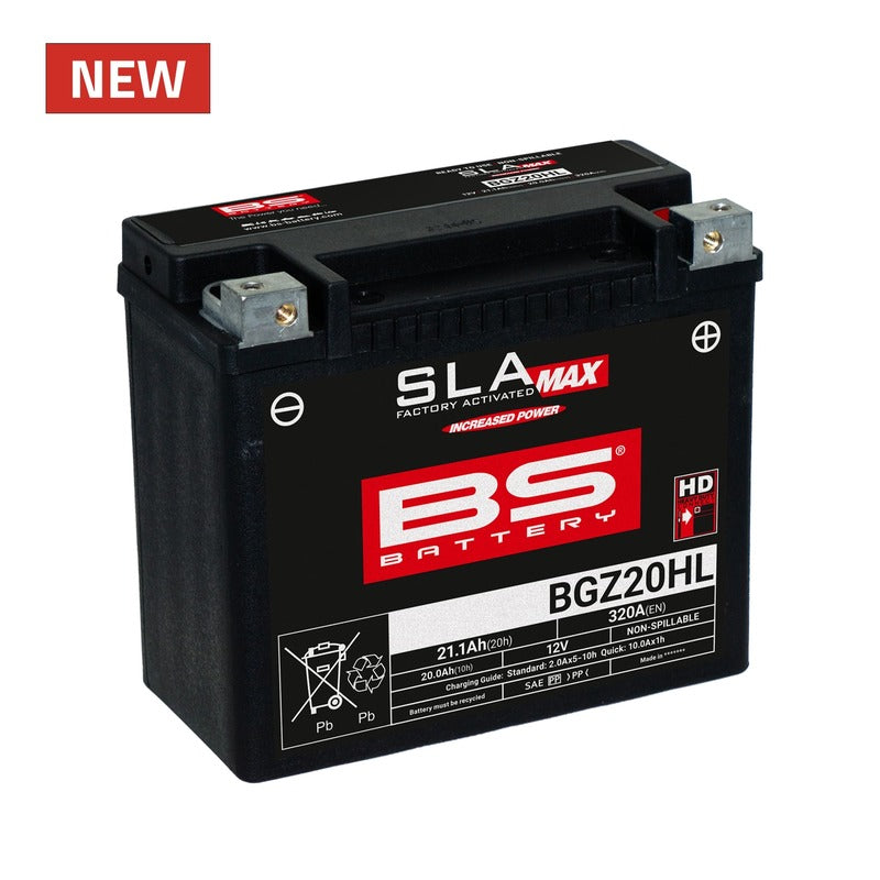 BS BATTERY SLA Max Battery Maintenance Free Factory Activated - BGZ20HL - Main