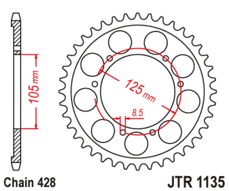 Roata dintata JT SPROCKETS JTR1135.62 