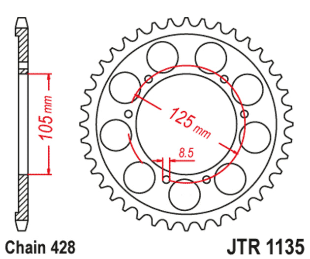 Roata dintata JT SPROCKETS JTR1135.62 