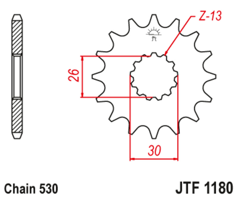 Pinion lant JT SPROCKETS JTF1180.18RB 