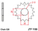 Pinion lant JT SPROCKETS JTF1180.18RB 