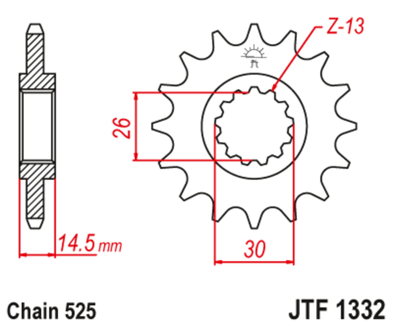 Pinion lant JT SPROCKETS JTF1332.15RB 