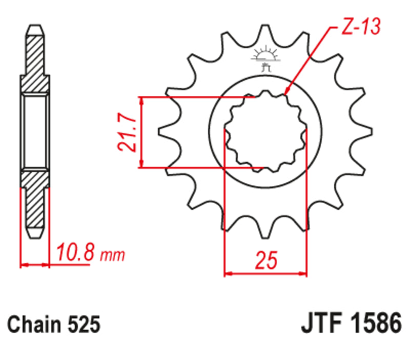 Pinion lant JT SPROCKETS JTF1586.16RB 