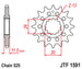 Pinion lant JT SPROCKETS JTF1591.15RB 