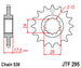 Pinion lant JT SPROCKETS JTF295.15RB 