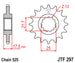 Pinion lant JT SPROCKETS JTF297.15RB 