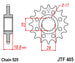 Pinion lant JT SPROCKETS JTF405.20RB 