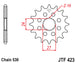Pinion lant JT SPROCKETS JTF423.18RB 