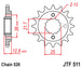Pinion lant JT SPROCKETS JTF511.15RB 