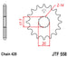Pinion lant JT SPROCKETS JTF558.16RB 